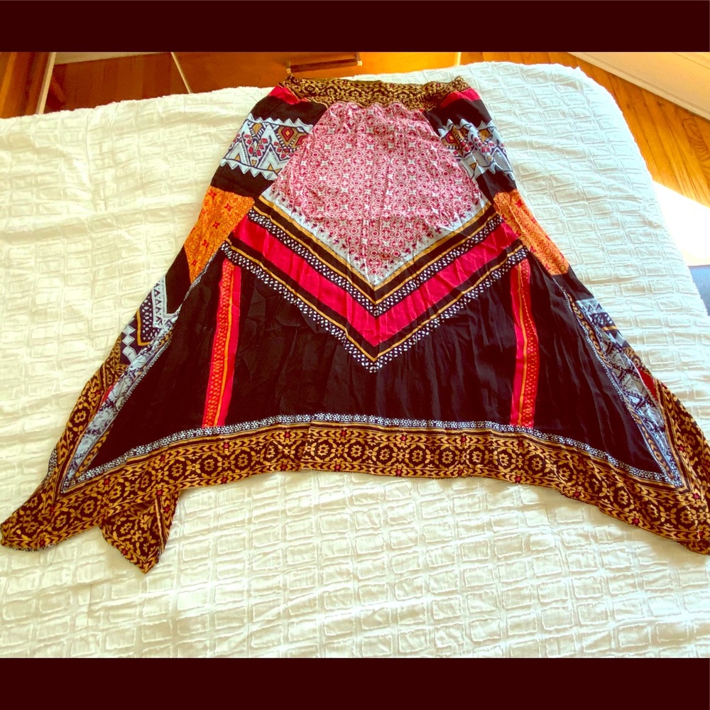 Boho free people long skirt